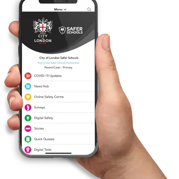 City of London Safer Schools App image on phone
