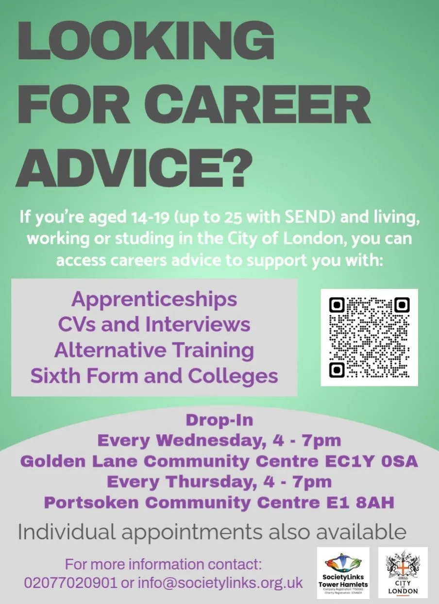 Society Links - Career Advice poster
