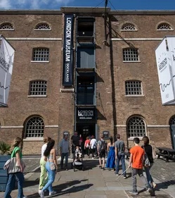 Outside Docklands building