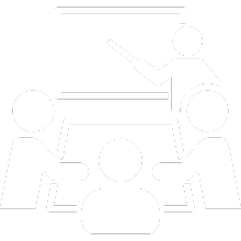 Trainees sat around table watching trainer 