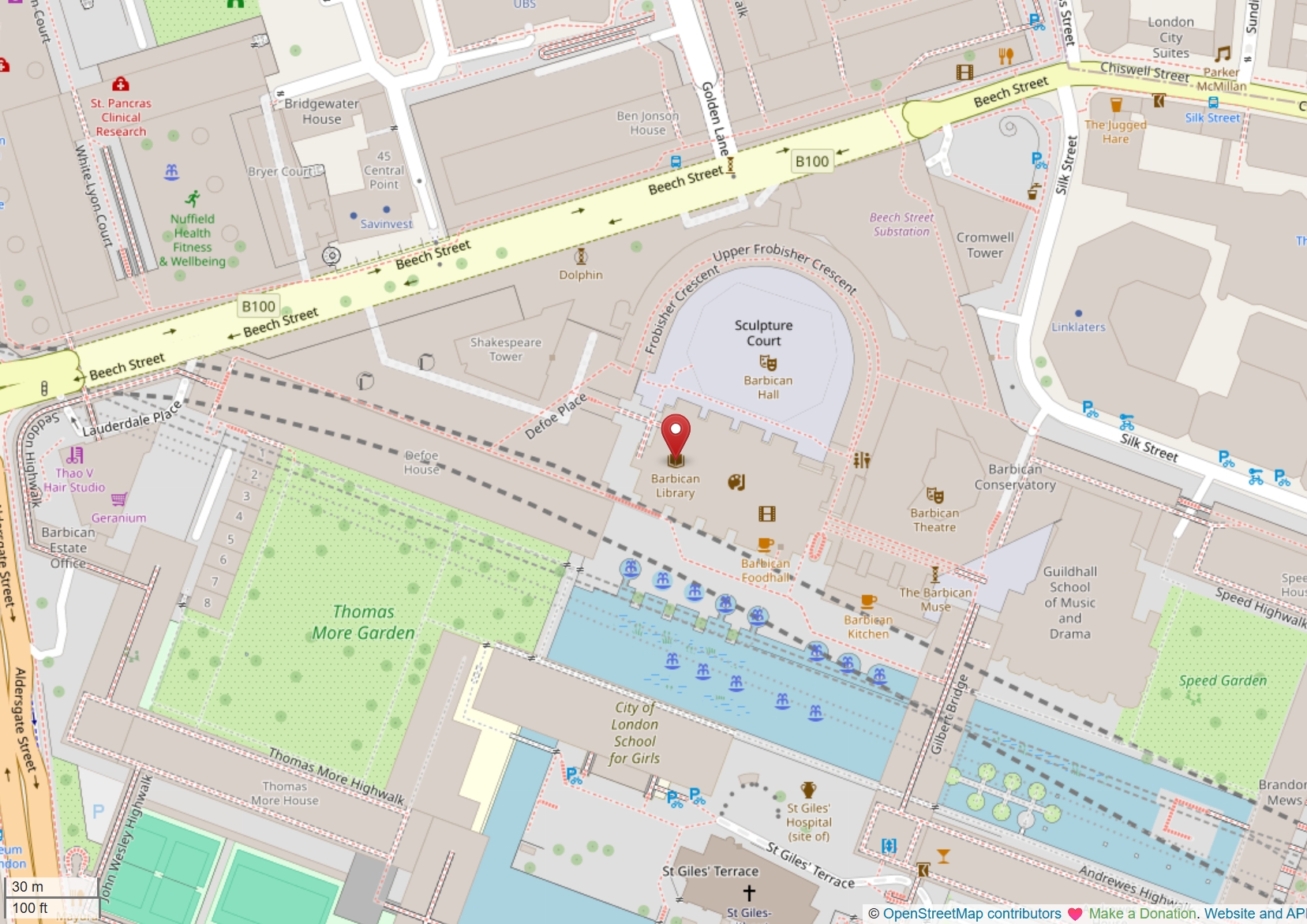 Barbican Library Map