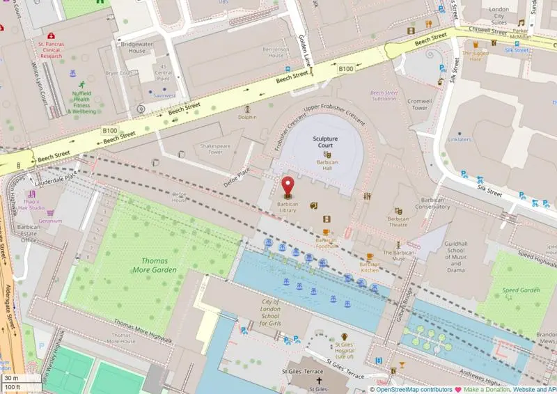 Barbican Library Map