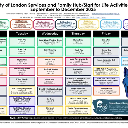 City of London Timetable September-December 2025