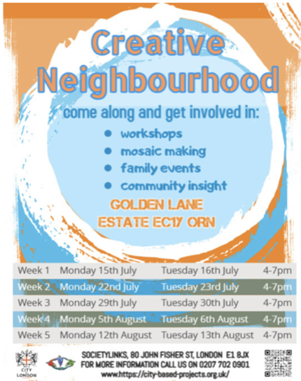 Poster advertising community workshops