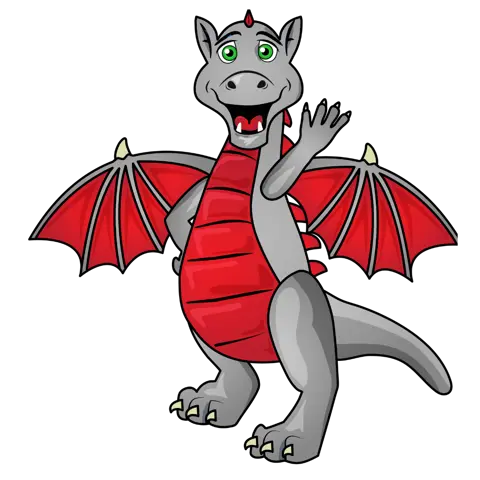 Hendrik, the dragon, our Family Information Service mascot