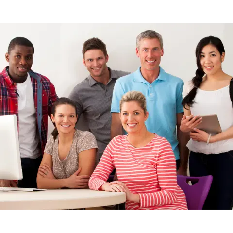 Group of educators and students